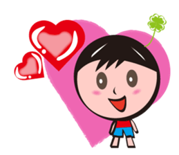 four-leaved clover man sticker #8734180