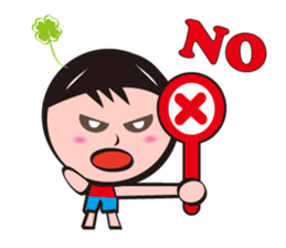 four-leaved clover man sticker #8734183