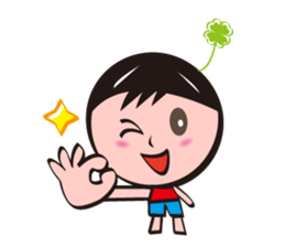 four-leaved clover man sticker #8734185