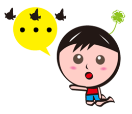 four-leaved clover man sticker #8734187