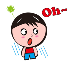 four-leaved clover man sticker #8734188