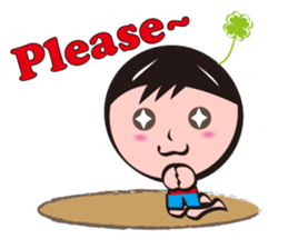 four-leaved clover man sticker #8734190