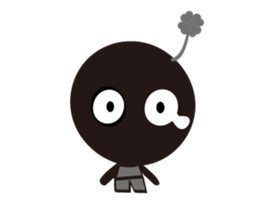 four-leaved clover man sticker #8734194