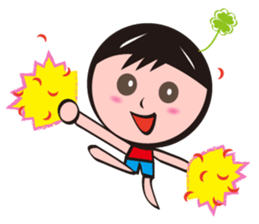 four-leaved clover man sticker #8734196