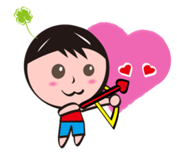 four-leaved clover man sticker #8734197