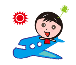 four-leaved clover man sticker #8734200