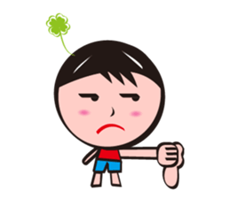 four-leaved clover man sticker #8734202