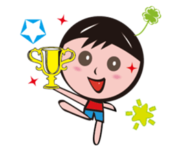 four-leaved clover man sticker #8734203