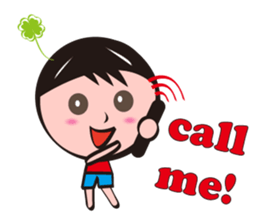 four-leaved clover man sticker #8734208