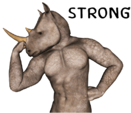 Rhino Man sticker #8734673