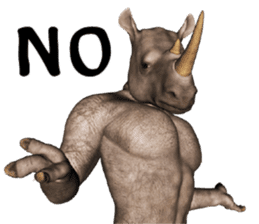 Rhino Man sticker #8734683