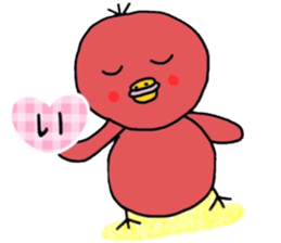Love of healing red chick passion sticker #8737483