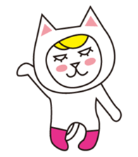 Cat wearing a blond wig Vol.4 sticker #8739172