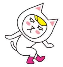 Cat wearing a blond wig Vol.4 sticker #8739173