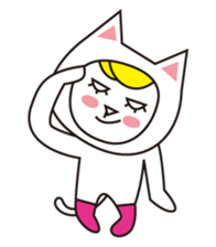 Cat wearing a blond wig Vol.4 sticker #8739174