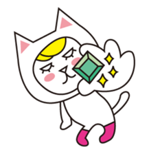 Cat wearing a blond wig Vol.4 sticker #8739175