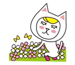 Cat wearing a blond wig Vol.4 sticker #8739176