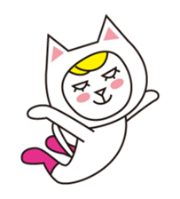 Cat wearing a blond wig Vol.4 sticker #8739177