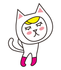 Cat wearing a blond wig Vol.4 sticker #8739179