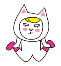 Cat wearing a blond wig Vol.4 sticker #8739180