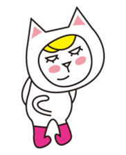 Cat wearing a blond wig Vol.4 sticker #8739181