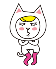 Cat wearing a blond wig Vol.4 sticker #8739182