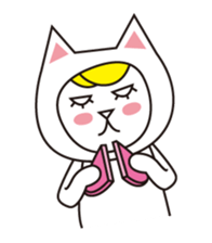 Cat wearing a blond wig Vol.4 sticker #8739185