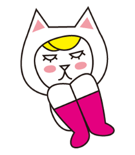 Cat wearing a blond wig Vol.4 sticker #8739186