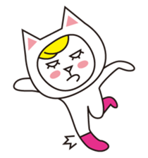 Cat wearing a blond wig Vol.4 sticker #8739189