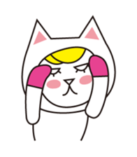 Cat wearing a blond wig Vol.4 sticker #8739190