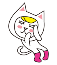 Cat wearing a blond wig Vol.4 sticker #8739192