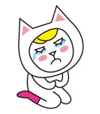 Cat wearing a blond wig Vol.4 sticker #8739194