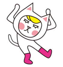 Cat wearing a blond wig Vol.4 sticker #8739195