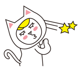 Cat wearing a blond wig Vol.4 sticker #8739198