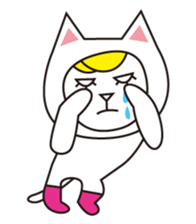 Cat wearing a blond wig Vol.4 sticker #8739202