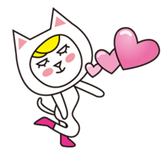 Cat wearing a blond wig Vol.4 sticker #8739205