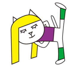 Cat wearing a blond wig Vol.2 sticker #8739314