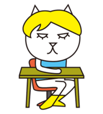 Cat wearing a blond wig Vol.2 sticker #8739315