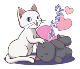 cat white cat sticker #8739852