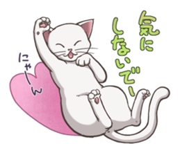 cat white cat sticker #8739853