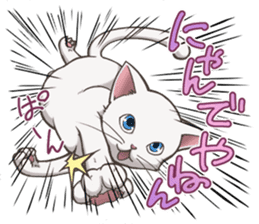 cat white cat sticker #8739869