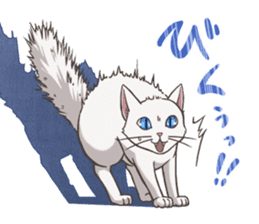 cat white cat sticker #8739870