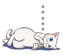 cat white cat sticker #8739876