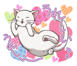 cat white cat sticker #8739881