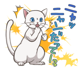 cat white cat sticker #8739882