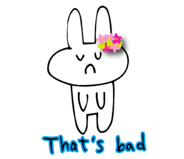 Flower bunny English version sticker #8740095