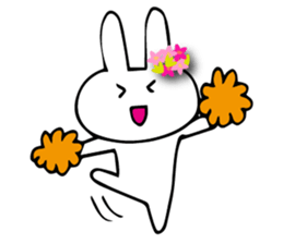 Flower bunny English version sticker #8740129