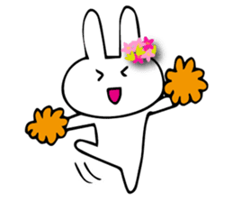 Flower bunny English version sticker #8740129