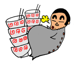 Human face healing animals sticker #8740215