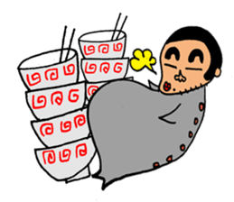 Human face healing animals sticker #8740215